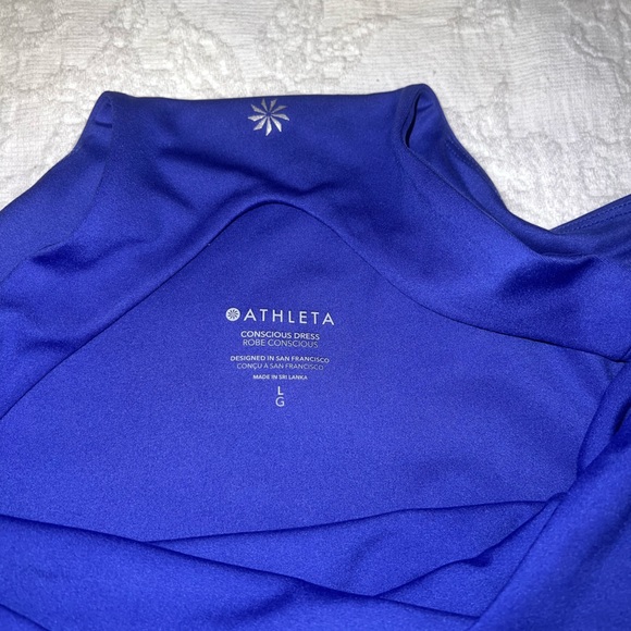 NWT ATHLETA CONSCIOUS DRESS SIZE L in LAZURITE BLUE - Picture 3 of 4